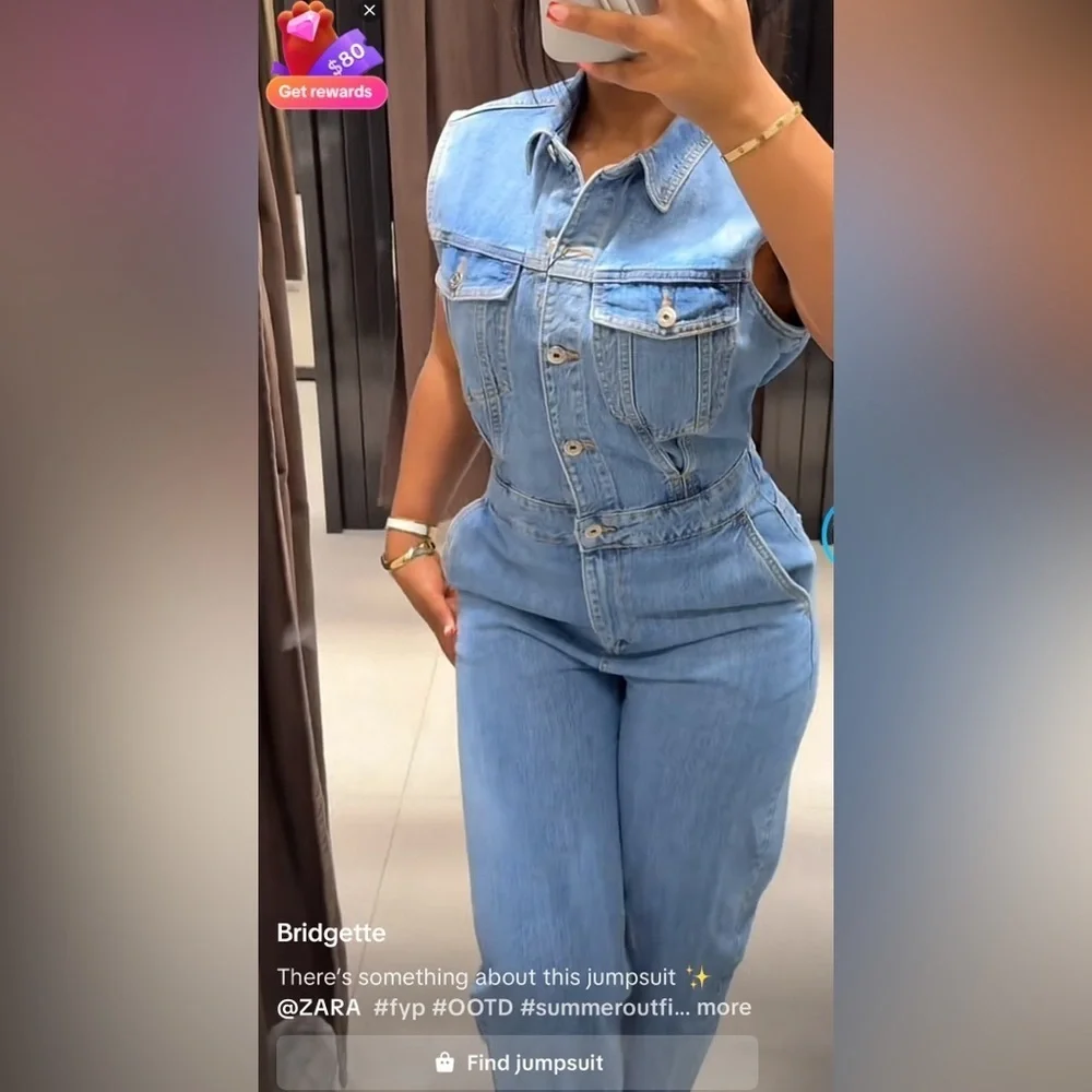 🔥🔥Zara denim ballon jumpsuit - Picture 7 of 8